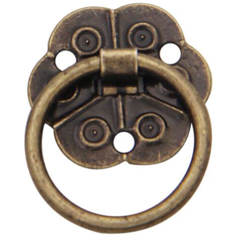 20er-Pack Ring-Türgriffe – Antiker Vintage-Stil – Für Wohnmöbel, Schrank, Schublade, Türen (2 x 2 cm) (1/4)
