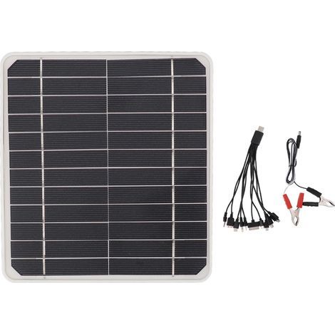 10W 12V Solarpanel-Autobatterieladegerät zum Laden von Auto- und Handyakkus (1/5)