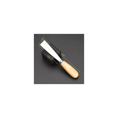 Lot de 3 couteaux à spatule pour décaper, enduire, lisser, fixer, recouvrir, gratter, retarder, poncer, manches en bois 3 tailles, spatules 3 pièces, argent (1,5", 2,5", 4") (1/2)
