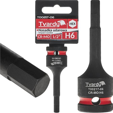 Sechskant-Schlagschrauber-Steckschlüssel 1/2" H6 CR-MO (10/100) (1/4)