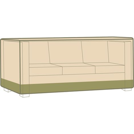 Aoodor Heavy Duty Patio Sofa Cover, 600D Waterproof Oxford Outdoor Couch Cover-223.52W × 101.6D × 96.52H cm