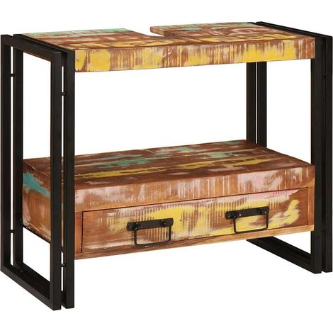 Meuble sous-vasque de salle de bain avec tiroir avec étagère CFW541692 (1/5)