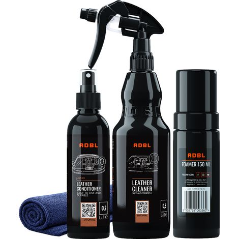 Kit Adbl para la limpieza, restauración y cuidado de tapicerías de cuero. (1/5)