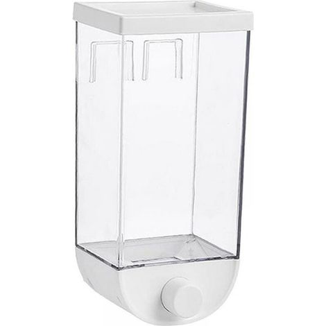 Distributeur Nourriture Sèche - Fixation Murale - 1500 ml - Blanc (1/5)