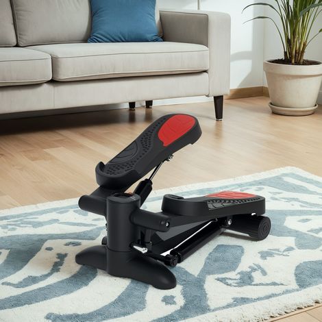Mini Stepper, dispositivo stepper compatto per allenamenti, stepper fitness con monitor LCD e pedali antiscivolo, nero (1/5)