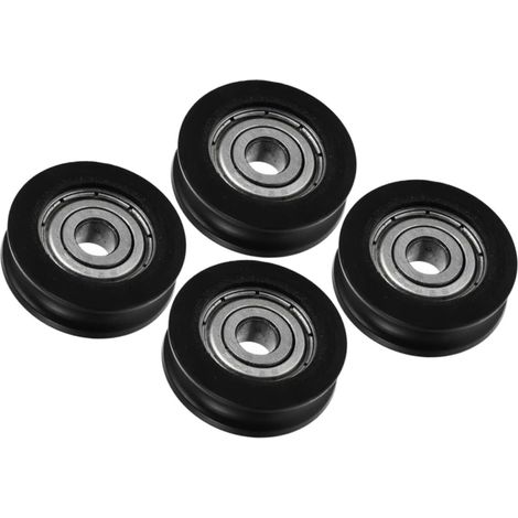 (4 Pièces) Poulie à U Groove pour Fenêtres Roulement de Quincaillerie Pratique (1/5)