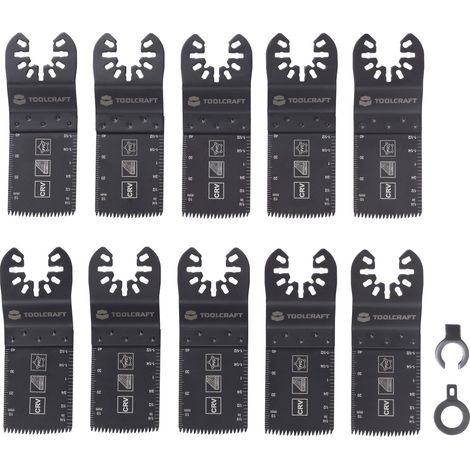 TOOLCRAFT TO-10283853  Chrom-Vanadium Stahl Multifunktionswerkzeug-Zubehör-Set  32 mm  10 St.