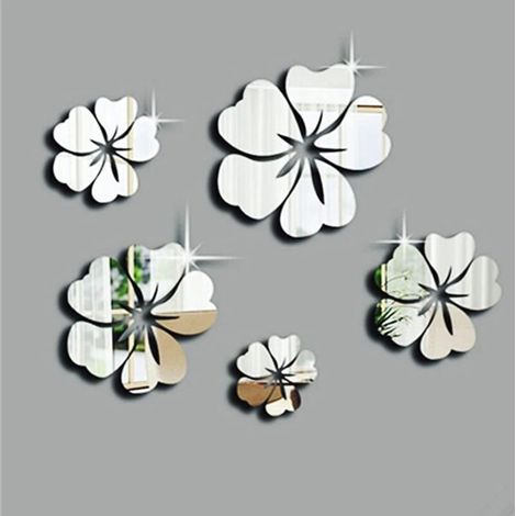 Set mit 5 3D-Acryl-Wandaufklebern zur Wohnzimmerdekoration