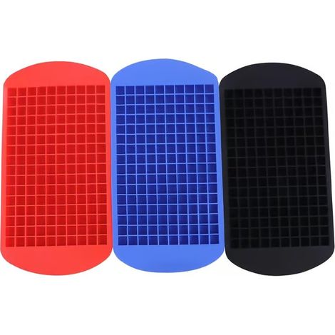 Lot de 3 mini bacs à glaçons en silicone, 160 bacs à glaçons empilables, démoulage facile, ustensiles de cuisine pour la congélation à domicile (1/5)