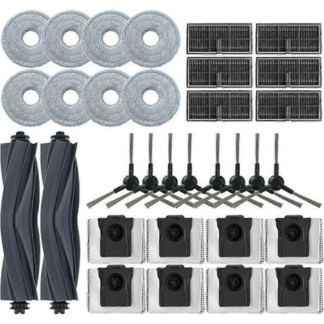 Ecleanfy - Lot de 32 accessoires pour aspirateur robot Dreame D20 Ultra / L10s Ultra CE : brosse principale, serpillière, filtre HEPA et sac à poussière. (1/5)