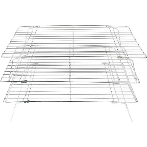 Grille de refroidissement pliable 3 niveaux pour biscuits gâteaux, support de cuisson rétractable avec pieds repliables, outil de pâtisserie et grillade. (1/5)