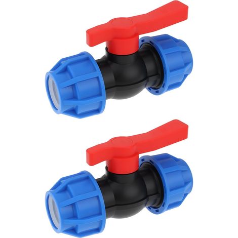 Lot de 2 Connecteurs de Robinet d'arrêt 32 Mm pour Tuyau PE PVC PPR (1/5)