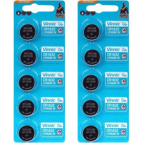 .10 piles CR1632 Vinnic.