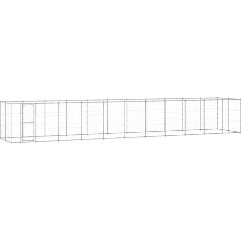 Maison Exclusive - Outdoor-Hundezwinger Verzinkter Stahl 26,62 m² (1/5)