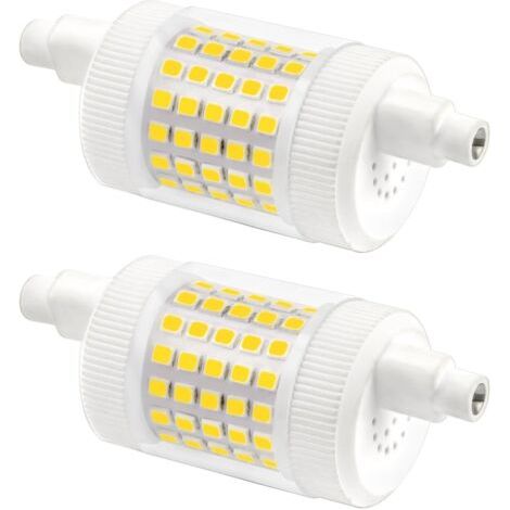 R7S 78mm dimmerabile 15W bianco neutro 4000K 1500lm, equivalente a matita alogena R7S 78mm 120W-150W, AC 230V, R7S 78mm LED ceramico dimmerabile per lampada da soffitto/terra, confezione da 2 (1/4)