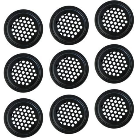 Schwarzes Edelstahl-Lüftungsgitter, 10 Stück, 29 mm, zur Belüftung und Wärmeableitung (1/4)