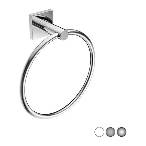 Porta asciugamani ad anello mod. hotel maison Spazzolato cm 19 x h.21 x 7,4METAF