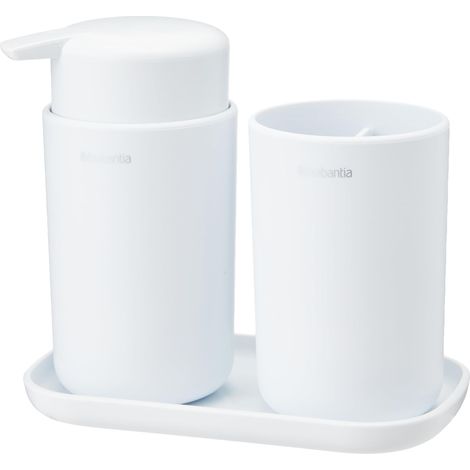 Brabantia - Set da bagno, bianco, Set di 3 (1/3)