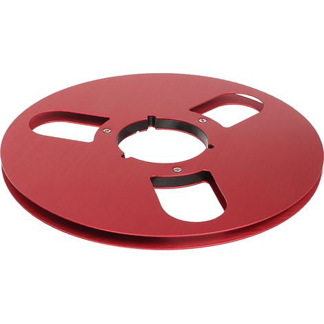 Bobine de Prise Vide 10,5 Pouces 1/4 3 Trous Alliage Aluminium pour Machine à Enrouleur Nab Magnétophone à Bobines Rouge (1/5)