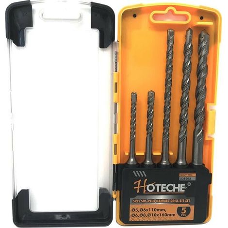 Kit 5 Punte Trapano Attacco Sds Plus 110 160 Mm Per Forare Pietra Muro Cemento (1/3)