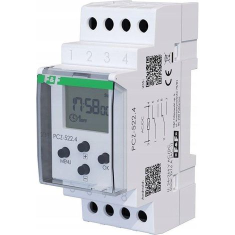 F&F PCZ-522.4 Interruptor horario programable negro