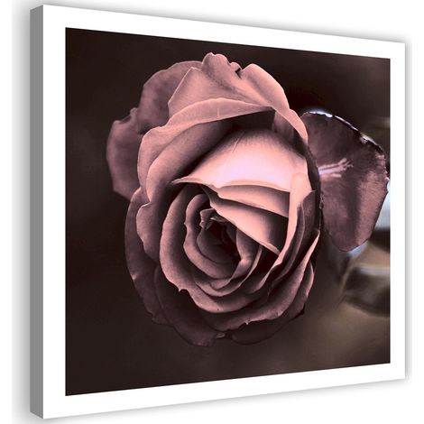 Tableau sur toile Belle fleur de rose rose 40x40 (1/5)