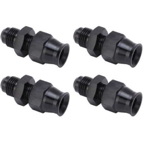 Adaptador de rosca macho AN6 de 4 piezas fabricado en aleación de aluminio, a prueba de fugas con casquillo de latón para gas, líquido, diésel y aceite, 5/16 pulg.