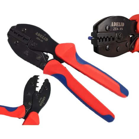Pince à sertir pour embouts de fils isolés et non isolés 10-35 mm² (1/4)
