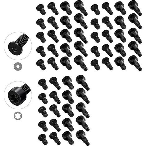 Passend für Ring Smart Doorbell: 60-teiliges Set T6T15 Diebstahlsicherungsschrauben mit Torx-Muster und -Bohrungen (1/2)