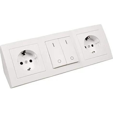 Regleta ett Flair 2 enchufes blanco mate 3600 vatios