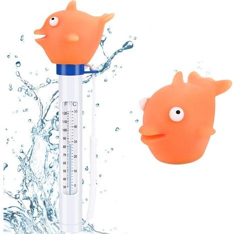 Thermomètre flottant avec cordon pour mesurer la température de l'eau des piscines, spas, jacuzzis et aquariums-AquaForge (1/5)