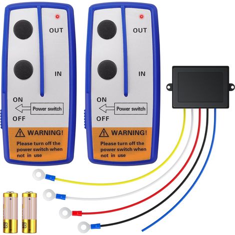 Télecommande Treuil Kit de Télécommande de Treuil sans Fils 12 V jusqu'à 30 m pour ATV SUV (1/5)