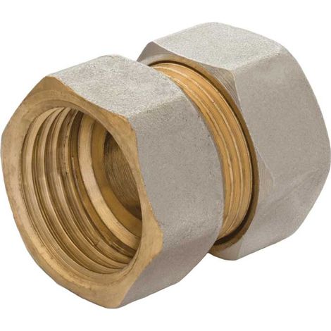 RACCORDO DIRITTO FEMMINA A COMPRESSIONE O-RING PER TUBO RAME APE Ø22 x 1