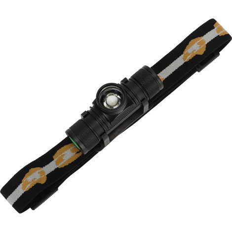 Lampe frontale rechargeable étanche avec zoom rotatif à 6 niveaux pour la randonnée d'aventure