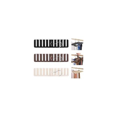 Lot de cintres porte-ceintures et cravates antidérapants, blanc/marron/noir – (1/5)