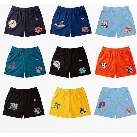 Eric Emanuel EE Basic Shorts für Herren, Trainingsshorts, Boardshorts, Seeblau A (1/4)
