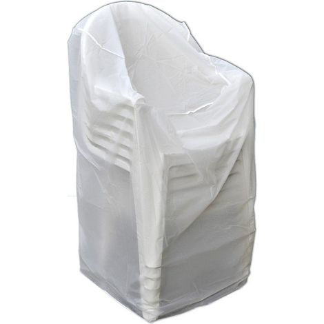 Terre Jardin – Housse de protection pour chaises de jardin – Housse permanente en PEVA – Dimensions 60x60x110 cm – Densité 90 g/m² pour extérieur (1/3)