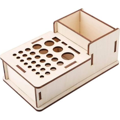 Porte-outils en cuir, outils en bois et cuir, boîte de rangement en cuir, organiseur d'outils en bois, étui en cuir, accessoires (Porte-outils en cuir n° 101)