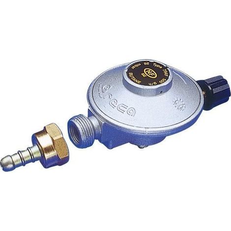 DIPRA - Détendeur camping pour butane basse pression avec raccord tétine Butane 5 kg – Détendeur 0.5 kg/h 28 mbar – Certifié NF