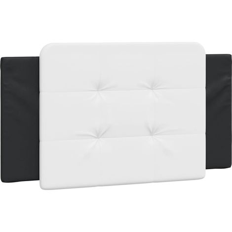 Coussin de tête de lit Zadar noir et blanc 100 cm similicuir