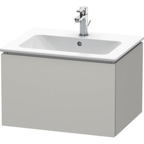 Meuble-lavabo L-CUBE 620x481mm 1 tiroir coulissant s-matt ES NB centre