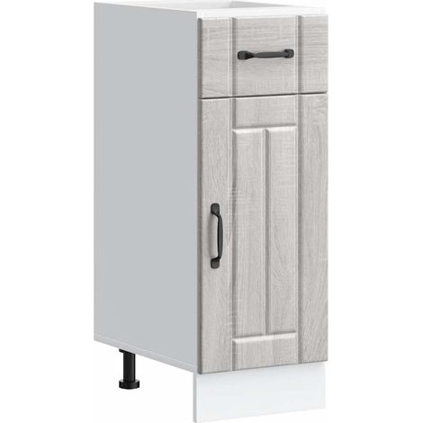 Mueble bajo de cocina Lucca madera contrachapada gris (1/5)