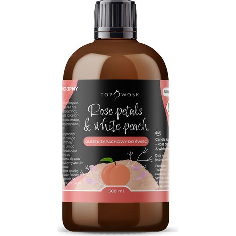 Olio profumato ai petali di rosa e pesca bianca 500 ml
