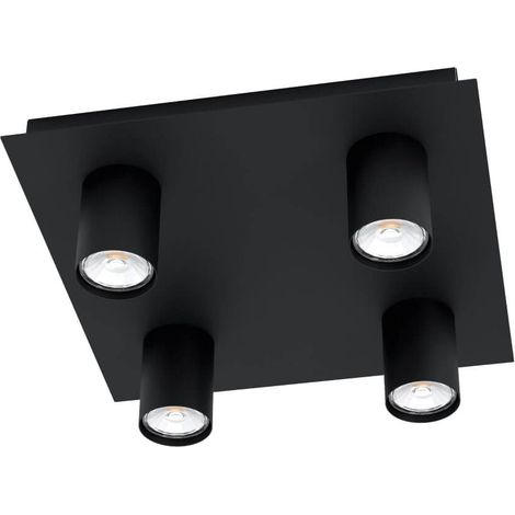 Spot en saillie noir Valcasotto 4 lumières - 99516 (1/3)