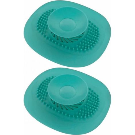 2x Universal Silicone Bathtub Plug Sink Drain Plug Kitchen Floor Laundry Bathroom Odor Filter Blue YMYNY (1/4)