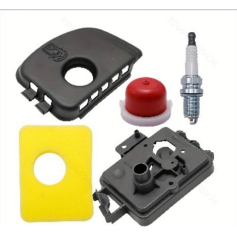 Base de filtre à air 595663, couvercle de filtre à air 595660 et filtre en mousse de rechange pour tondeuse à gazon Briggs Stratton 450E 500E 550E 550Ex (1/4)