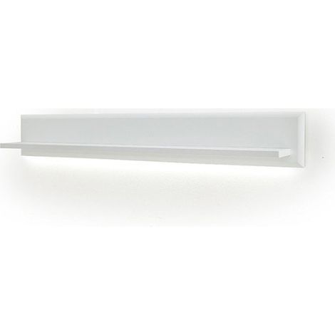 Etagère murale en bois coloris blanc mat - L.150 x H.22 x P.22 cm -PEGANE-