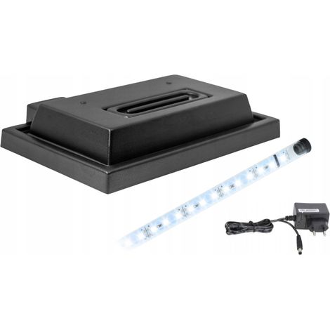 Couvercle d'aquarium 40x25 noir + éclairage LED BLANC 5630