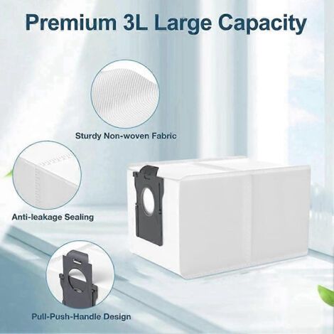 NALOOKAMIC Sac anti-poussière pour aspirateur Robot Dreame X40 Pro Ultra,Dreame X40 ultramince, Dreame X40 Master