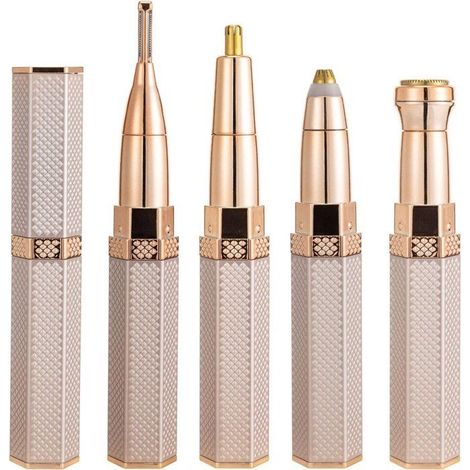 Rasoir électrique 4 en 1 - 4-en-1 - Rechargeable USB - Visage et corps - Rose